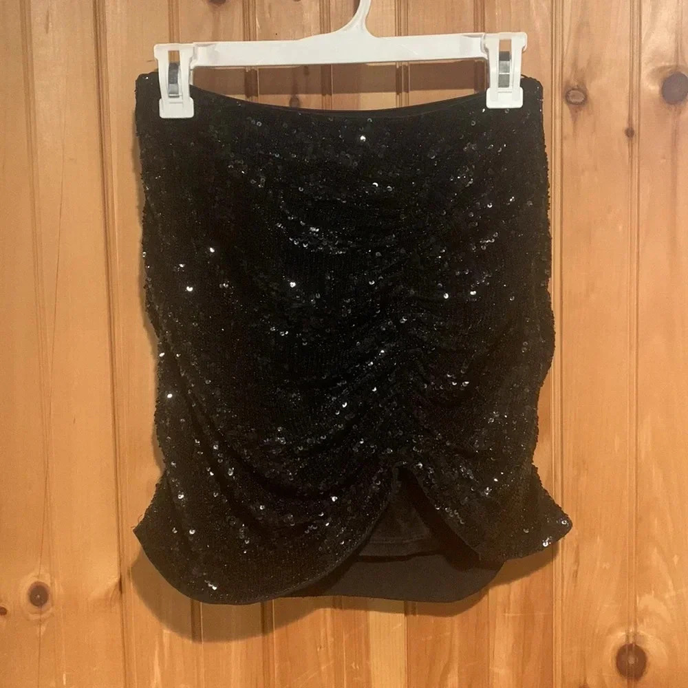 RETROFETE Celestia sequin mini skirt